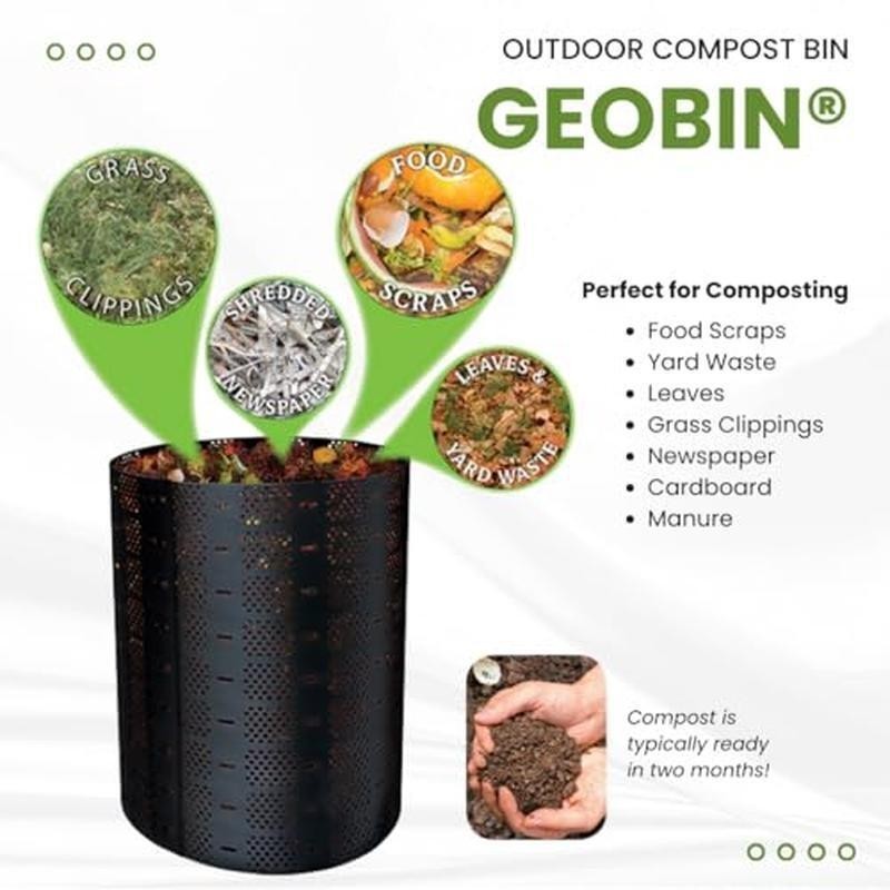 Compost Bin - 246 Gallon, Expandable, Easy Assembly Outdoor & Backyard Composter