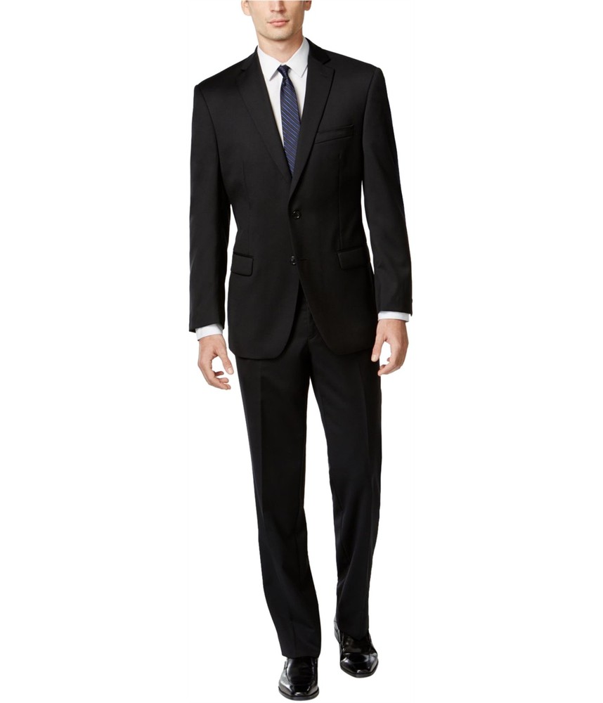 Calvin Klein Mens Solid Two Button Blazer Jacket