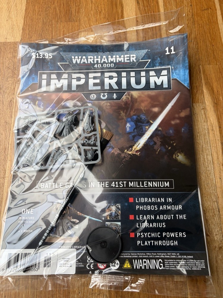 GAMES WORKSHOP WARHAMMER IMPERIUM ISSUE 11 LIBRARIAN WITH PHOBOS ARMOUR
