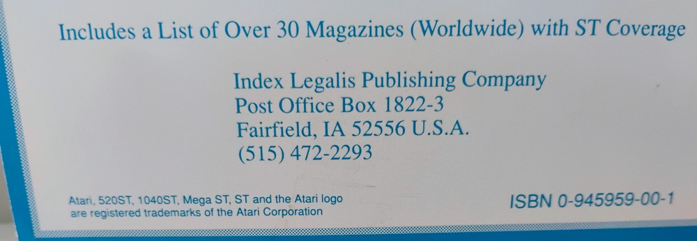 The Atari ST Book - Tips, Instructions, Secrets & Hints By Turner; New Old Stock