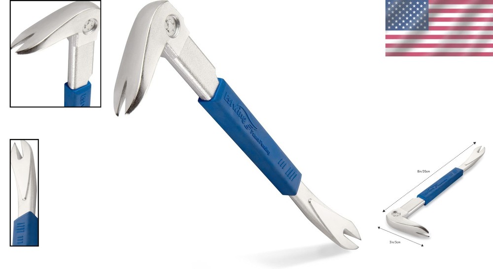 Lightweight 9" Nail Puller - Strong Forged Steel Construction & High Torque