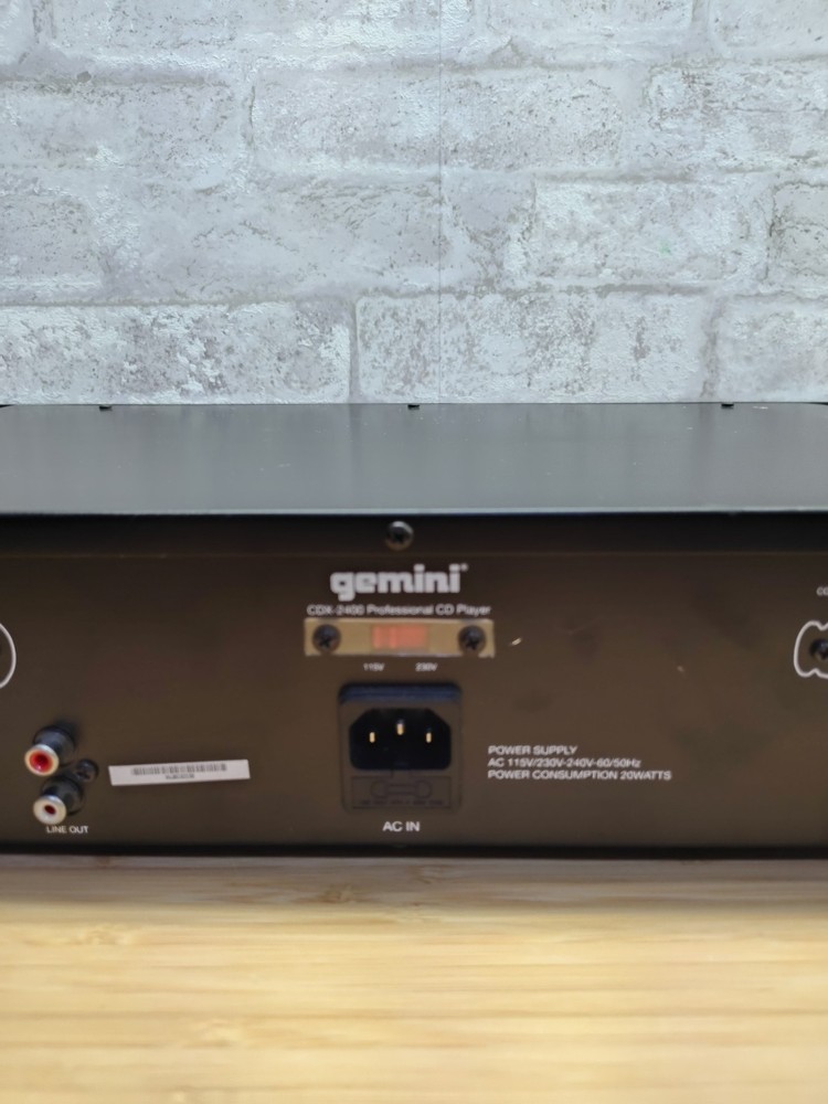 Gemini CDX- 2400 Rackmount Dual CD Player