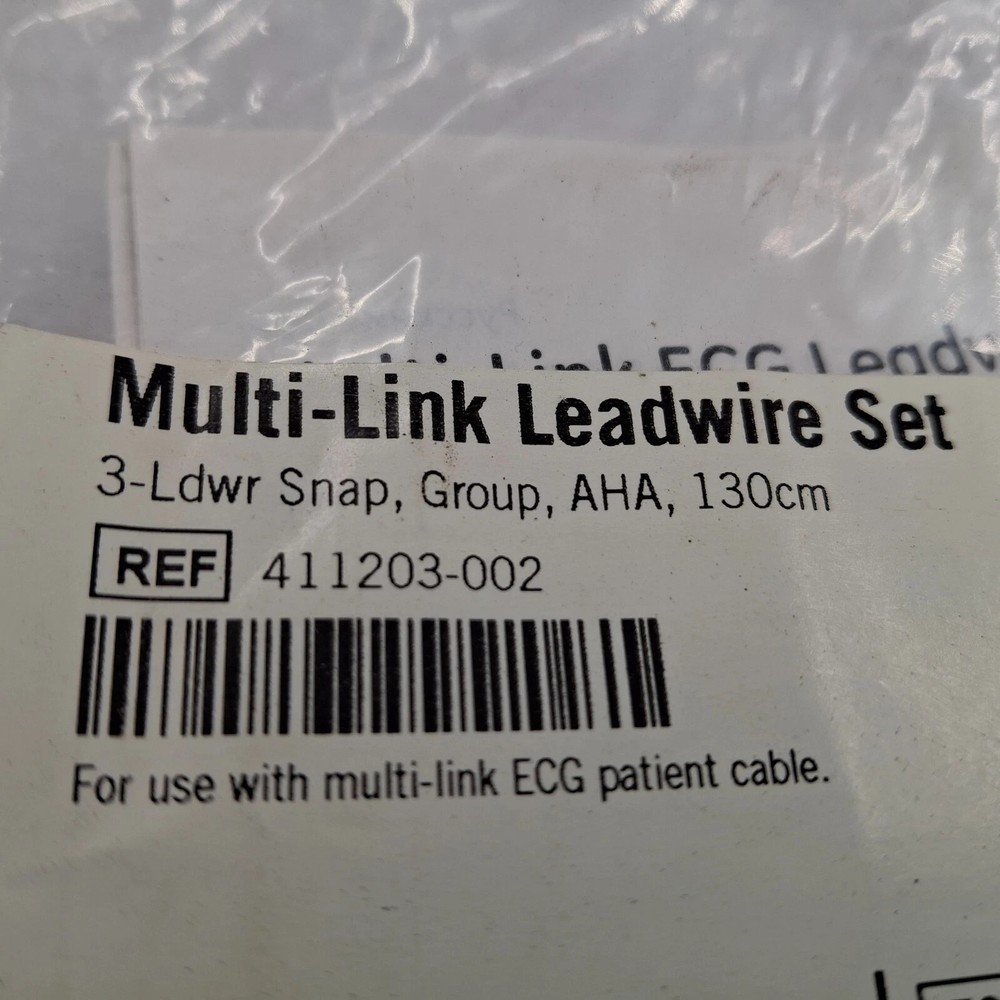 GE Multi Link 3 Leadwire Set Snap Group AHA 130cm Ref 411203-002