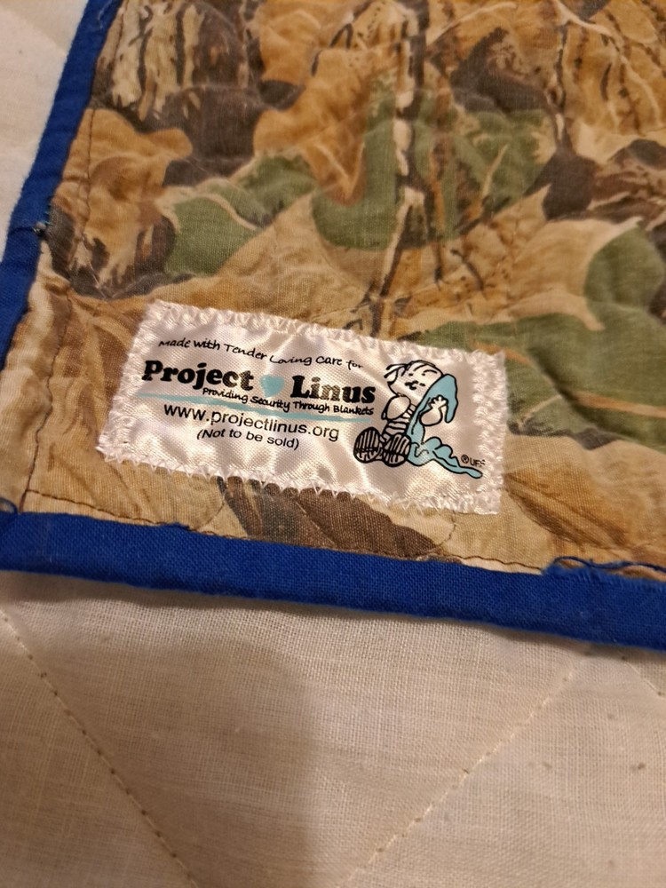 Project Linus Quilt 2 Sided Mixed Patchwork Nature, Animals, Ram Blanket 53 X 41