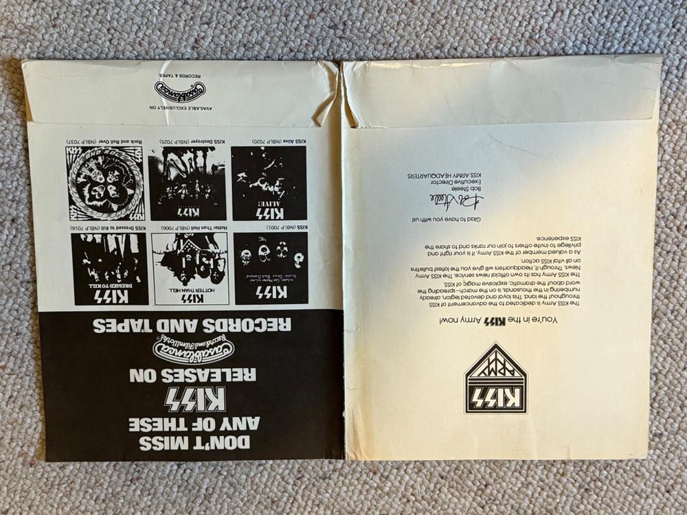 1976-77 Kiss Army Membership kit with extras