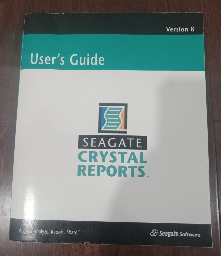 Sea gate Crystal Reports Version 8 Standard book only
