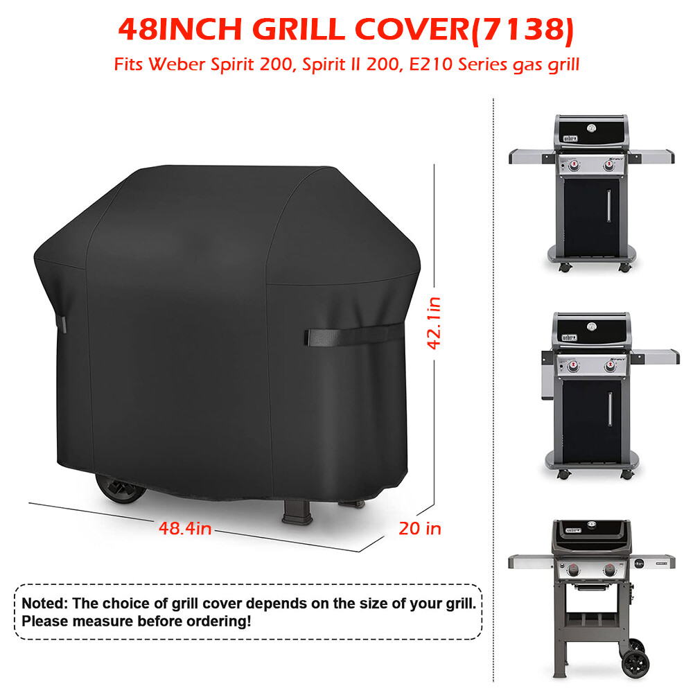 48inch Waterproof BBQ Grill Cover For Weber Spirit 2 II 200 E210 7138 Heavy Duty