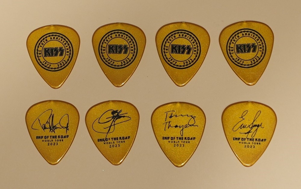 KISS 2023 MADISON SQUARE GARDEN 50th Anniversary Gold Guitar Picks