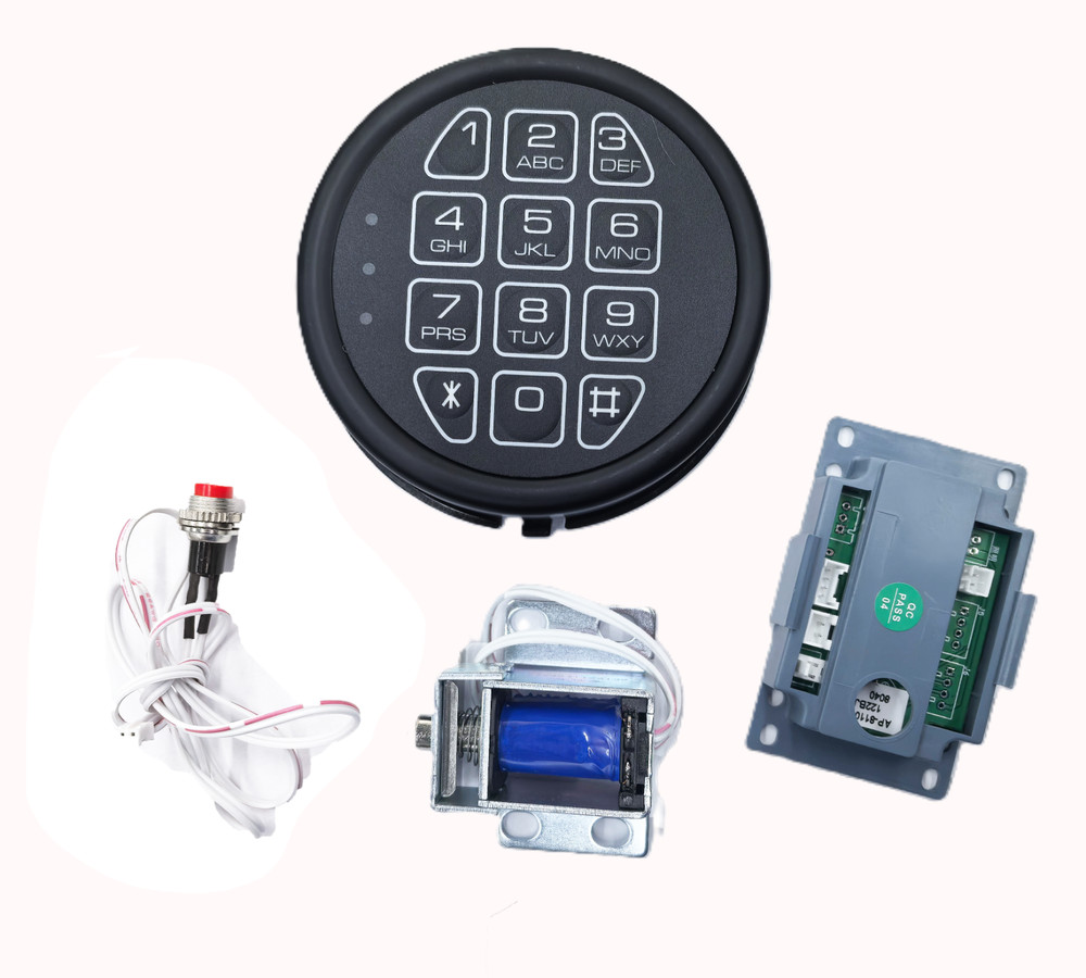 Gun Safe Replacement Lock Electronic Solenoid Lock Black Keypad Lock