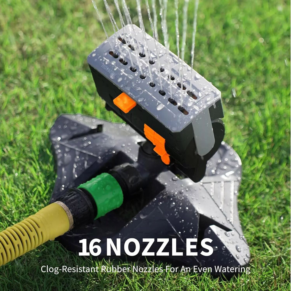 Mini Turbo Oscillating Sprinkler Garden Sprinkler Large Base Adjustable Range US