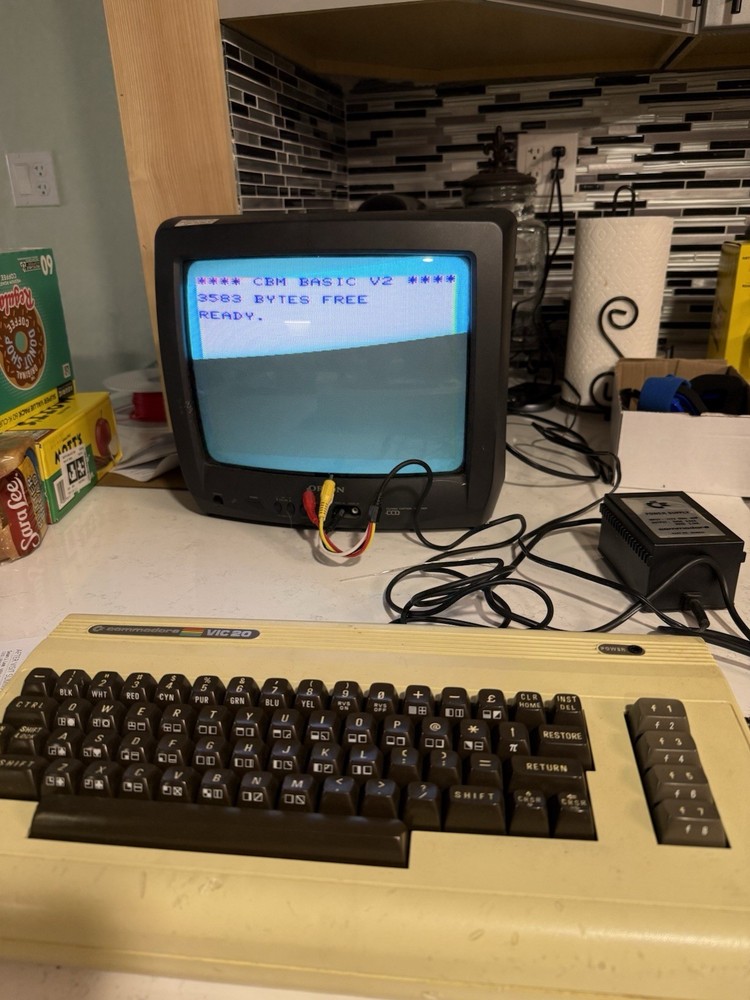 Commodore VIC20 Computer CIB Tested Working W Box Manuals Retro Vintage PC