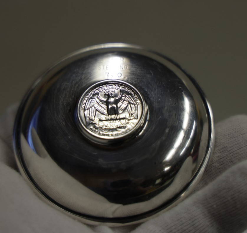 Antique Baldwin & Miller B&M 1963 Wash 25c Sterling Bowl/Trinket Dish #760