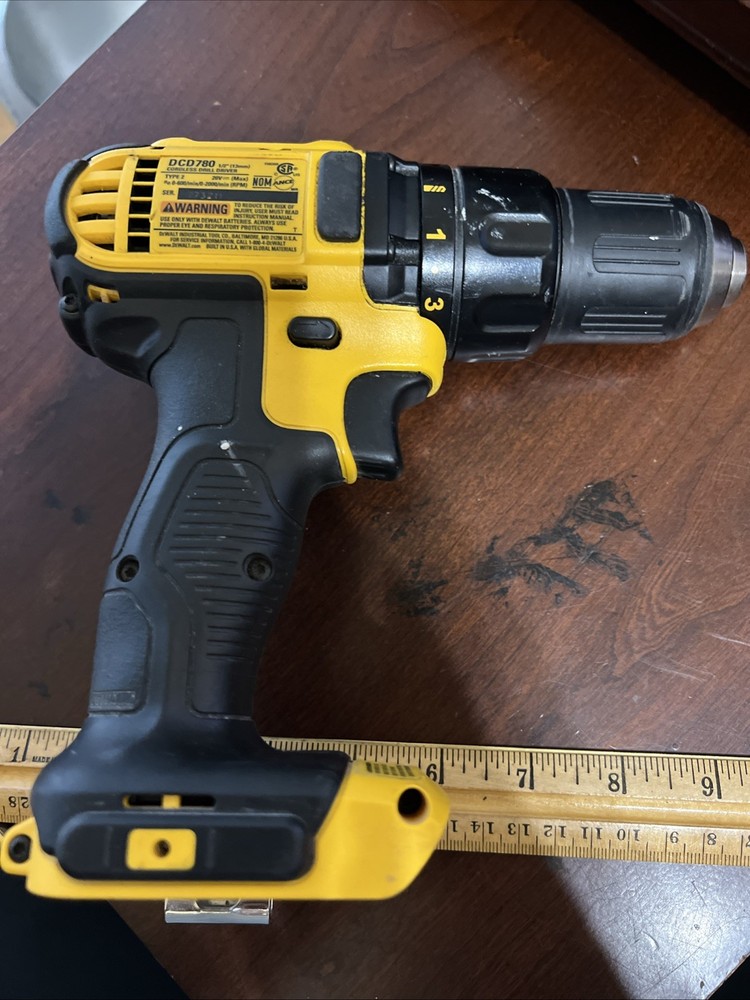 DeWalt DCD700 20V MAX 2 Speed 1/2" Drill with belt hook, Tested works,bare tool