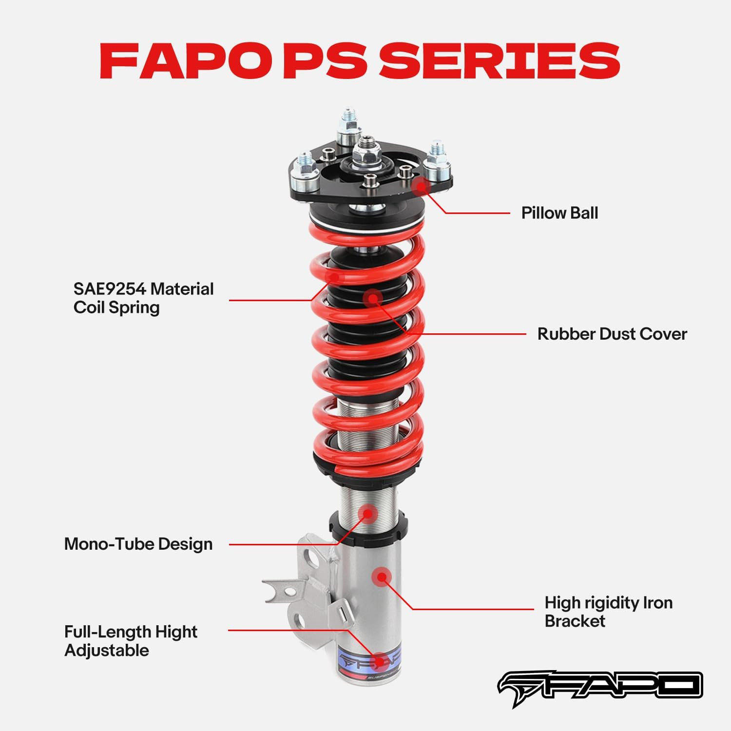Coilovers Compatible with Honda Civic 06-11 FG/FA/FD Series Adjustable Height