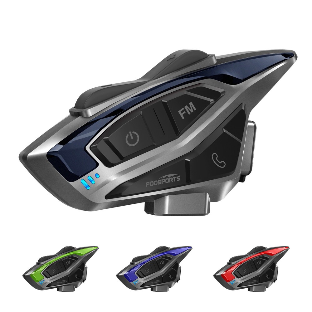 T6 Bluetooth Motorcycle Helmet Intercom 1000m 2-Way Live Headset Intercom