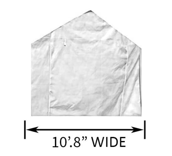 10X20 Canopy Tarp Carport () Front Panel White