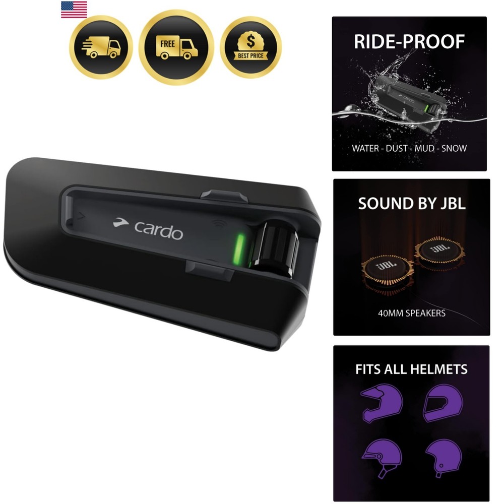 Packtalk Neo Motorcycle Helmet Communication Intercom System, Waterproof, 2nd...