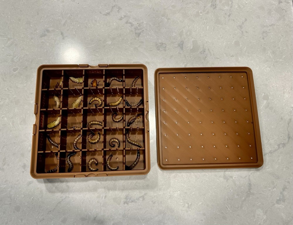 Superworm Pupation Station (25 Slots) Elevate Your Bug-breeding Setup!