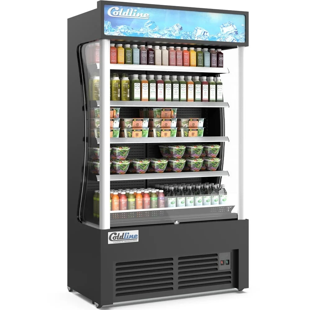 46" Black Open Air Refrigerated Display Merchandiser