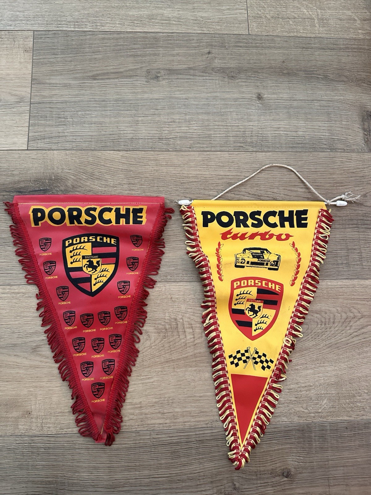Vintage Porsche Flag Pennant Garage Sign Dealership