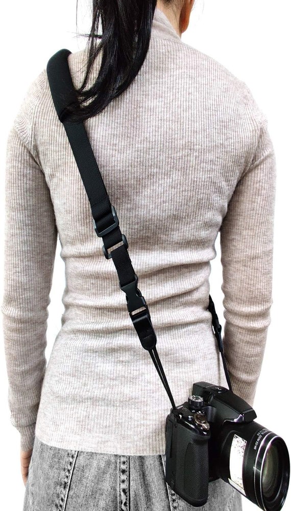 Camera Neck Strap with Quick Release – Black DSLR or Binocular Strap