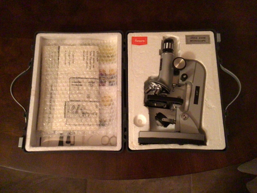 VINTAGE Sears Microscope Set 1200X Zoom Microscope *UNTESTED*