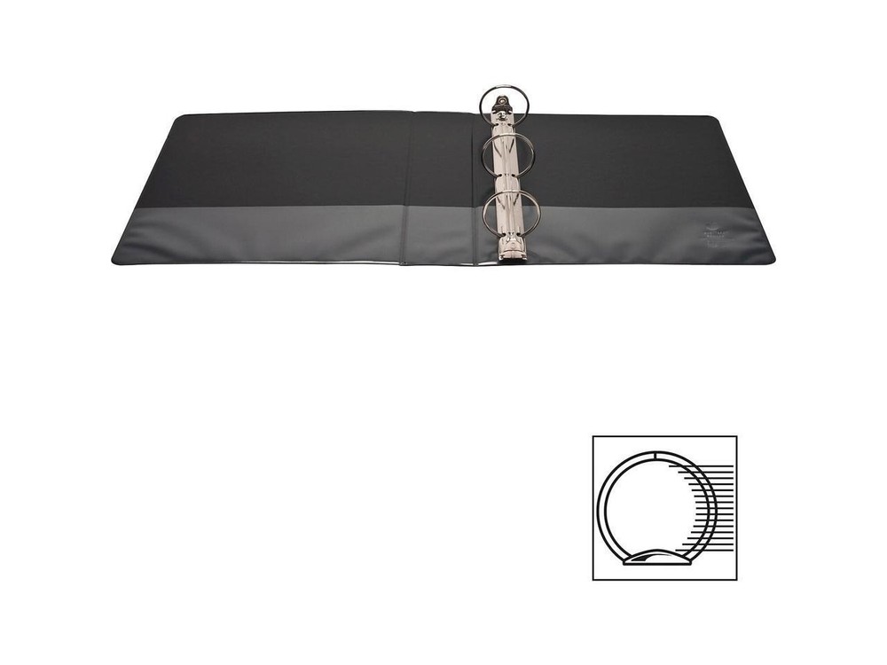 Business Source View Binder w/ 2 Inside Pockets 2" Capacity Black 09956