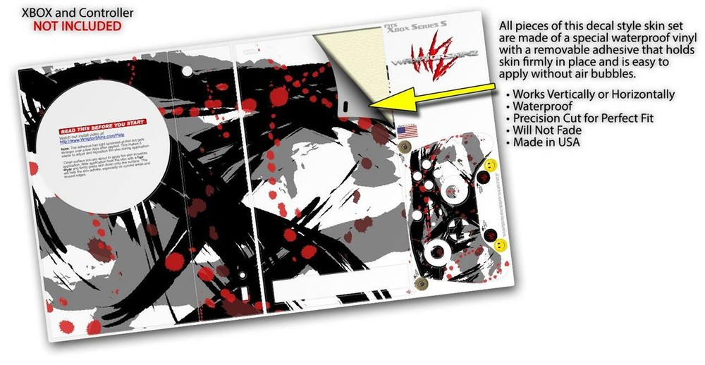 Skins XBOX Series S Console Controller Abstract 02 Red