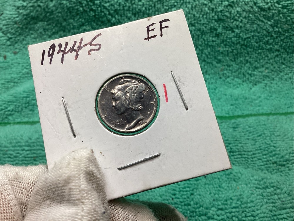 1944 S MERCURY DIME EF 🦅