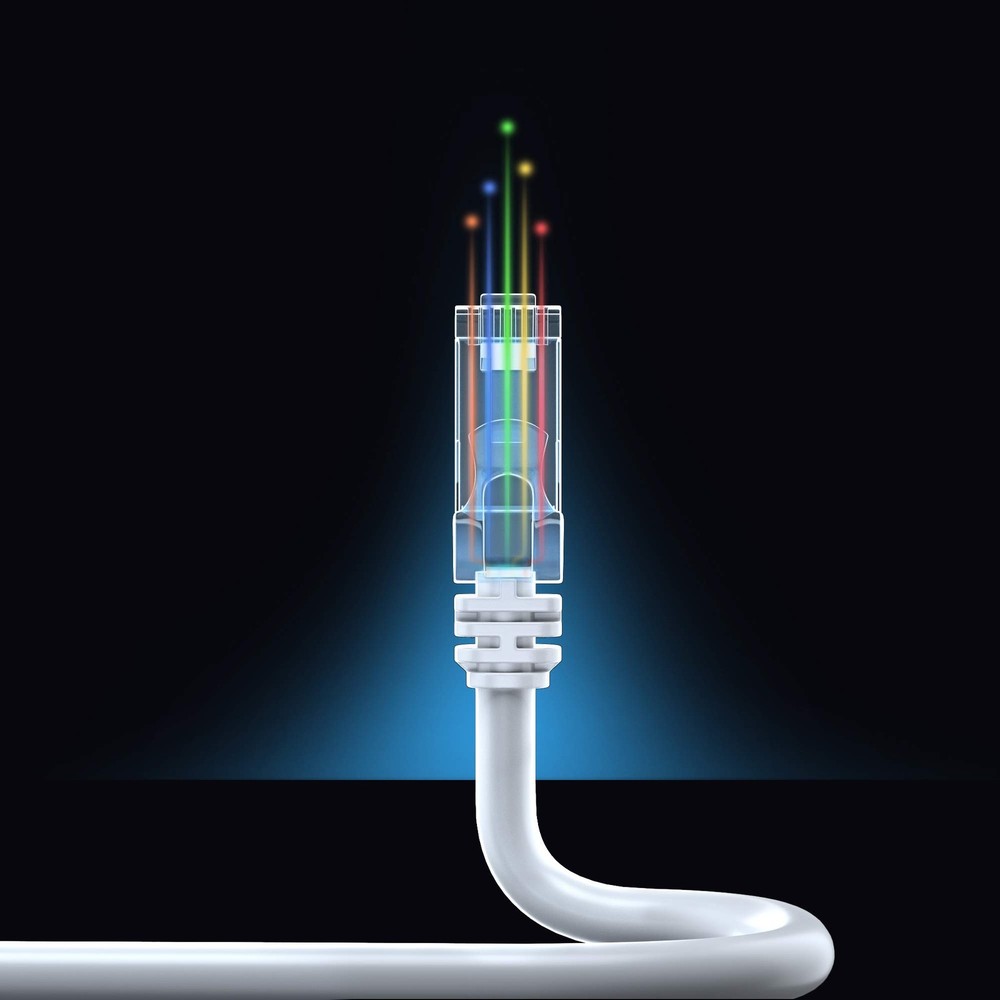 2 Pack Cat 6 Ethernet Cable 1.5 FT White High Speed LAN Internet Patch Cord