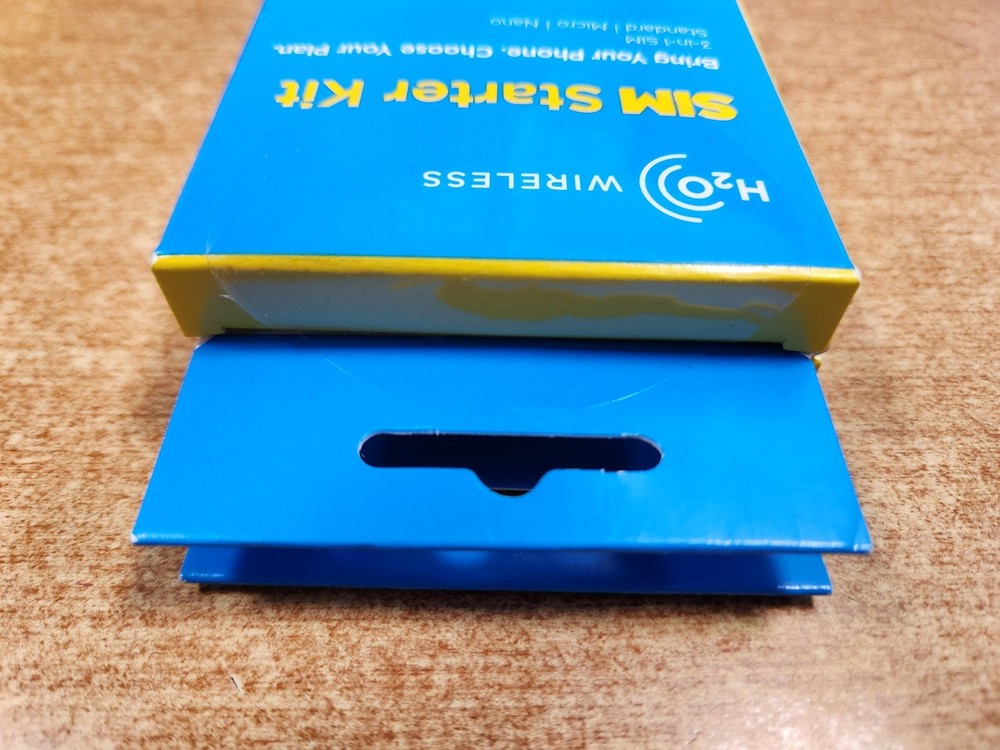 2 Pk: H2O Wireless SIM Starter Kit 3 In 1 SIM STANDARD/MICRO/NANO E16D