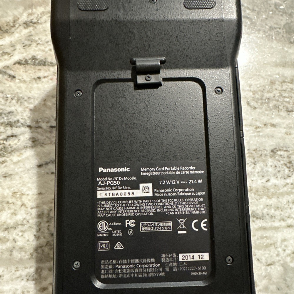 Panasonic AJ-PG50 Portable P2 Memory Card Recorder