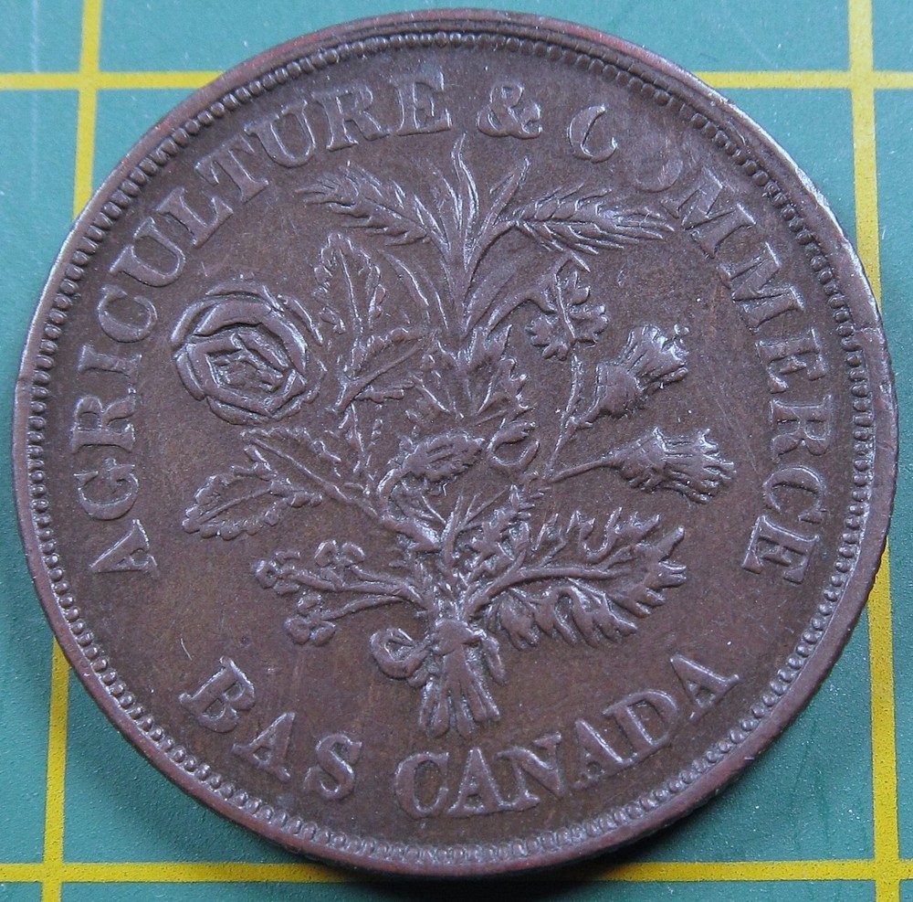 c.1838 Lower Canada Un Sou Token LC-5A3