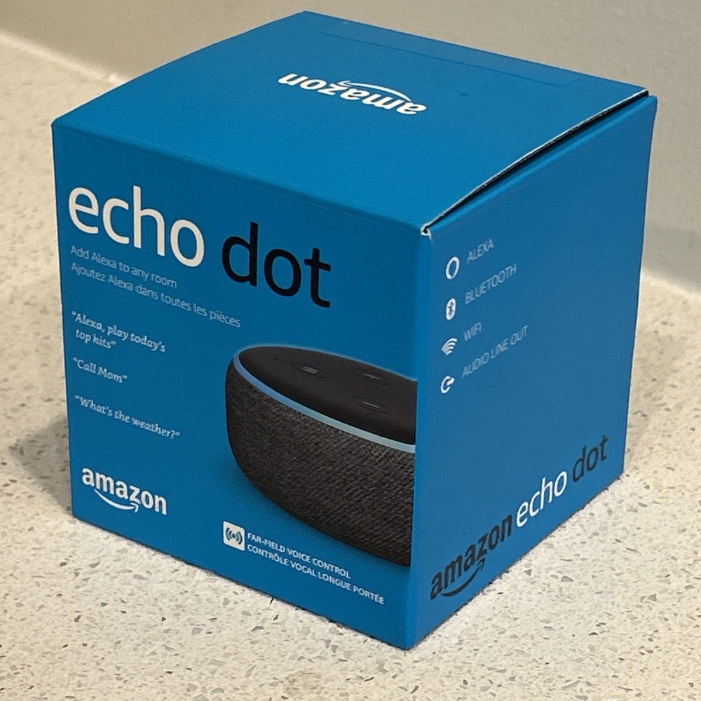 AMAZON MODEL D9N29T ECHO DOT 3rd GEN SMART SPEAKER (ALEXA CALL) + AC ADAPTER