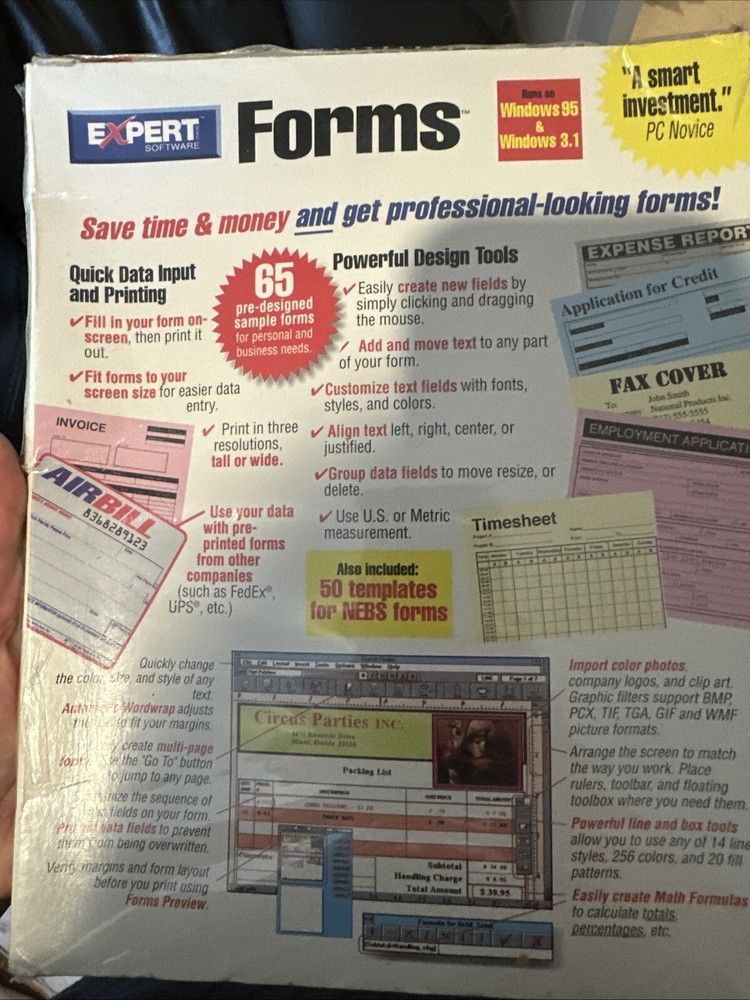 Expert Software Forms For Windows 1994 3.5” IBM Disk Factory Sealed NOS