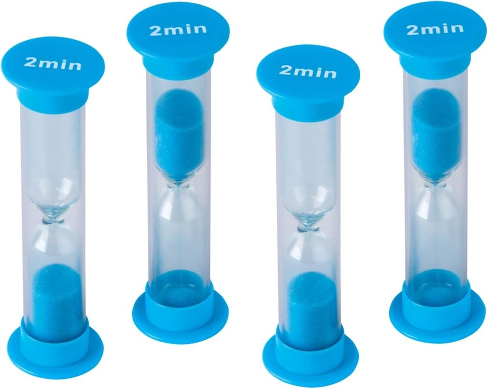 Small 2-Minute Plastic Sand Timer Set - Fun & Practical Time Management Solution