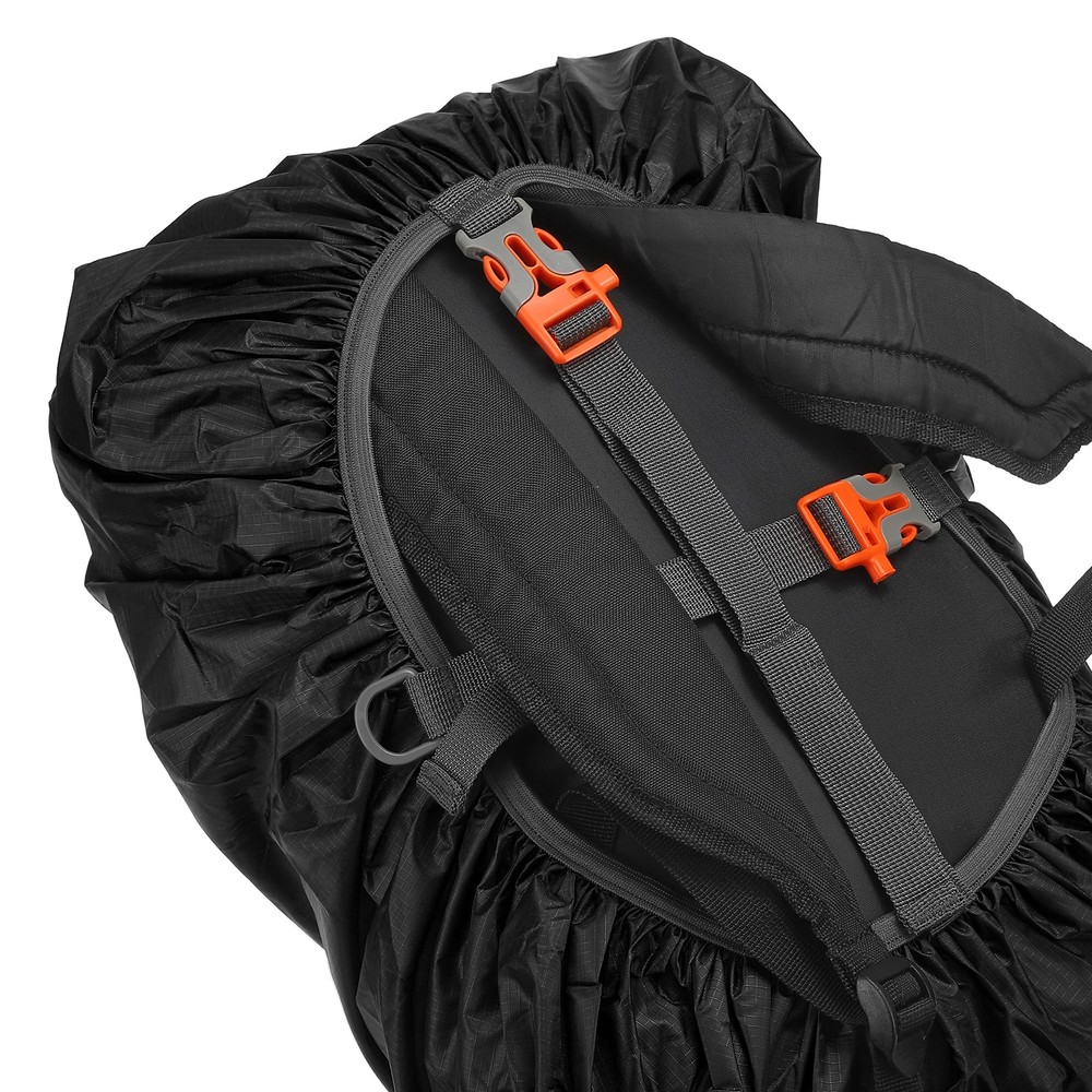 35-40L Backpack Rain Cover with Drawstring Bag, S, Black Checkered