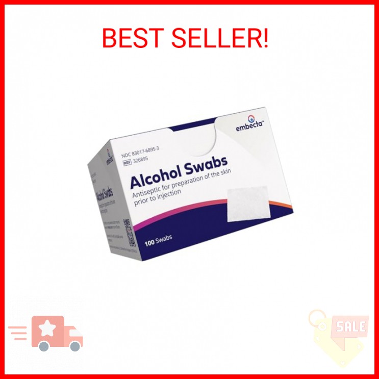 BD Alcohol Swabs 100 Each White