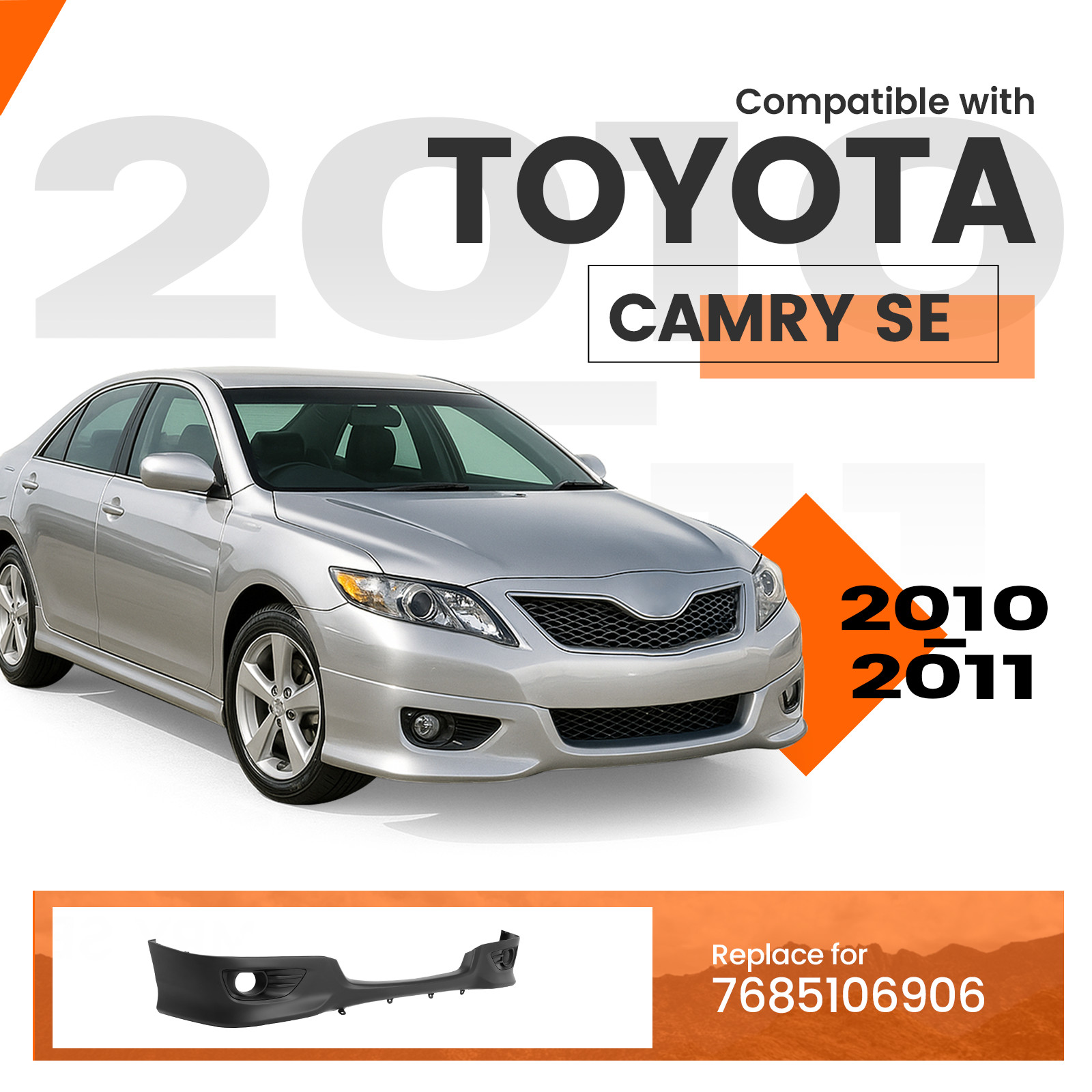 Front Bumper Lower Valance Spoiler For Toyota Camry SE 2010-11 Painted TO1093120
