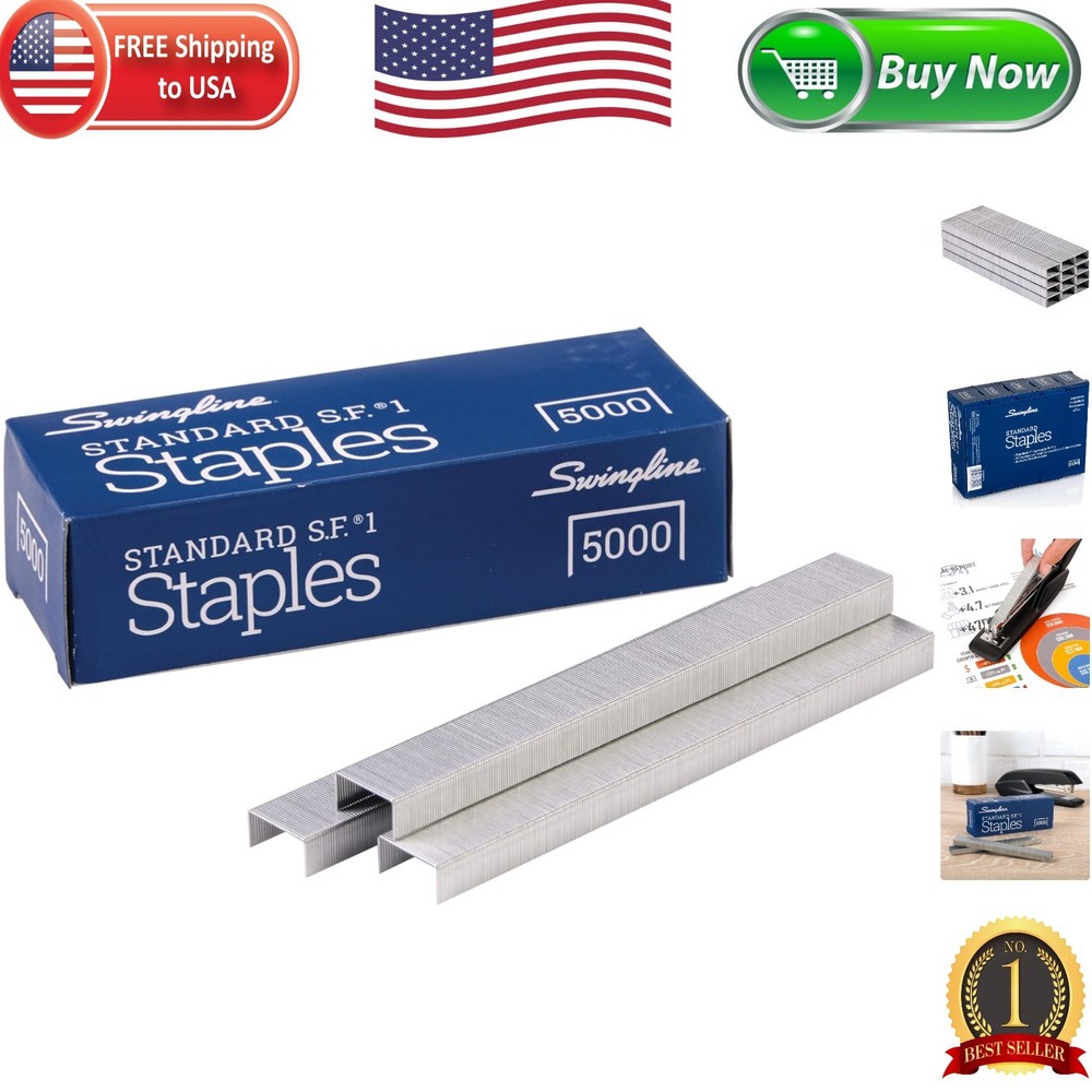 Reliable 5 Pack Standard Staples - Chisel Point Design, 210 Staples/Strip