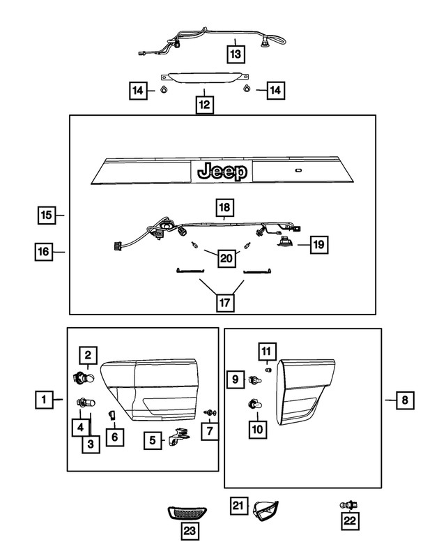 Genuine Mopar Tail Lamp Bracket 68086141aa