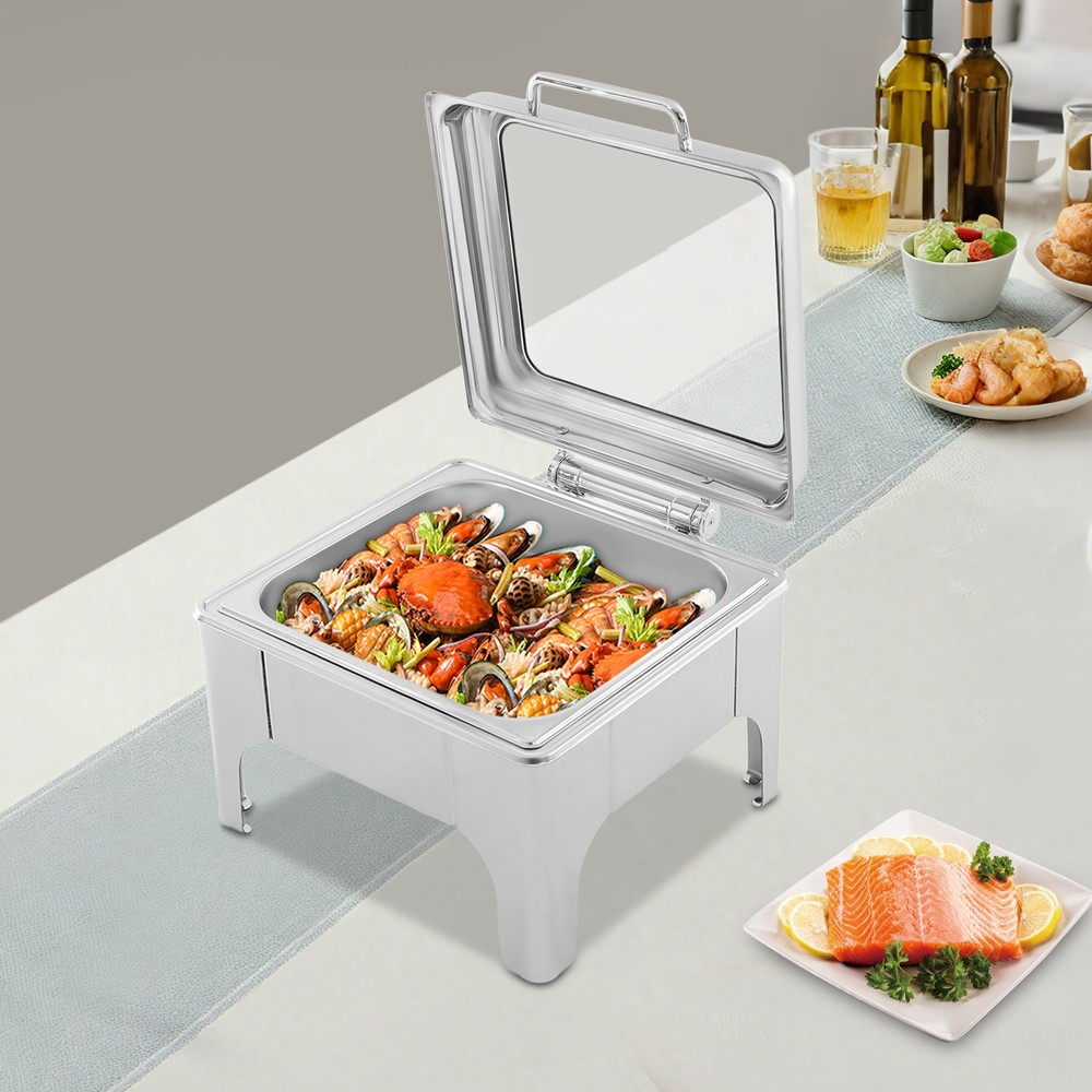 Single Compartment Chafing Dish 6 Quart Buffet Warmer for Catering Party