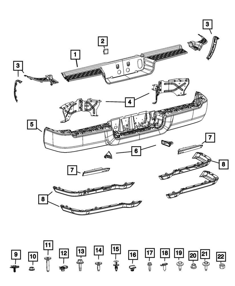 Genuine Mopar Rear Valance Left 68719361AA
