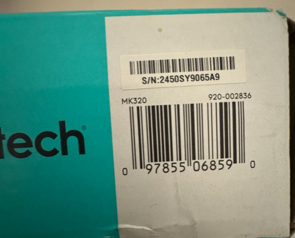 Logitech Wireless Keyboard & Mouse MK320 - BLACK - NEW / OPEN BOX