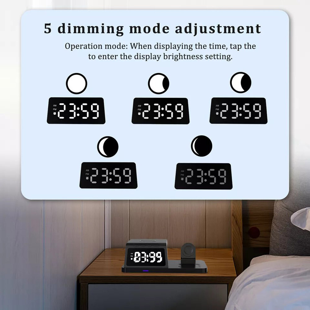 4in1 Fast Wireless Charger Station Dock For Apple Watch iPhone 16 15 14 Pro Max