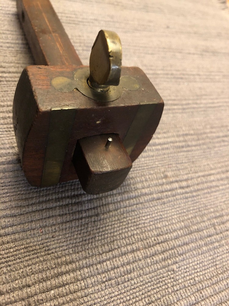 Primitive Wood Working Tool Scribe with Brass Screws & Design