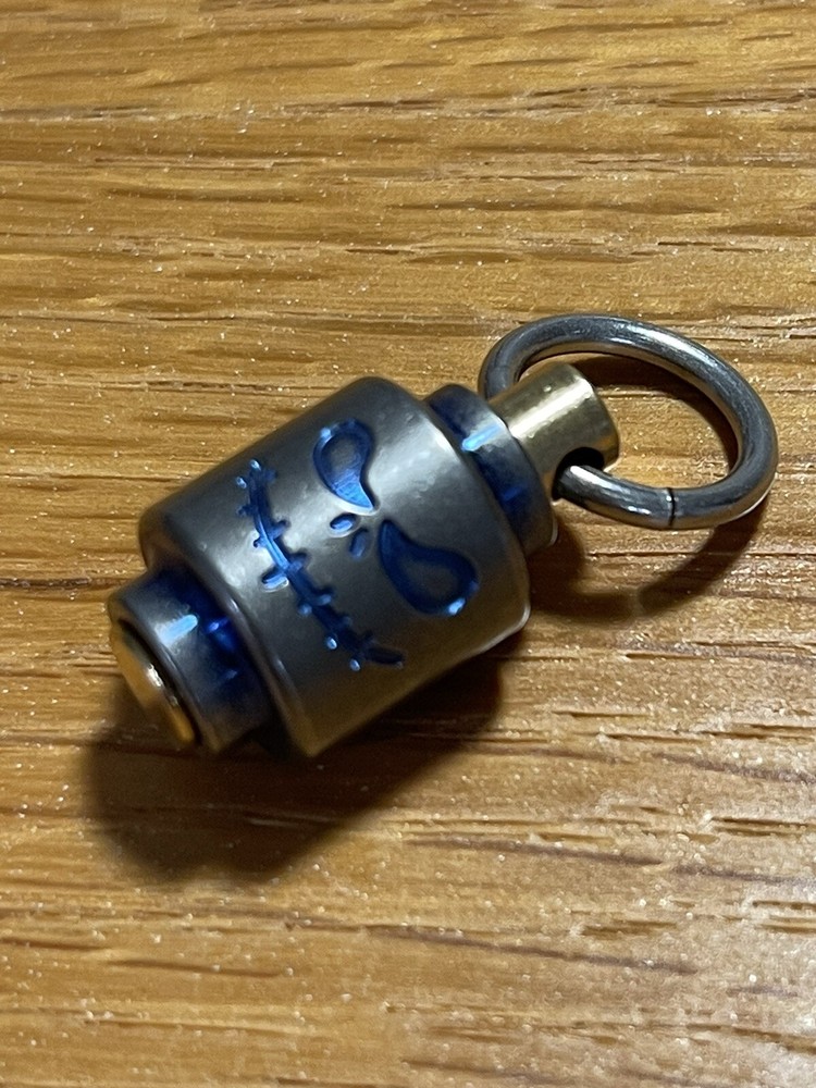 EDC Titanium Rotating Bead Pendant, Zipper Pull, Keychain Add On Titanium Silver