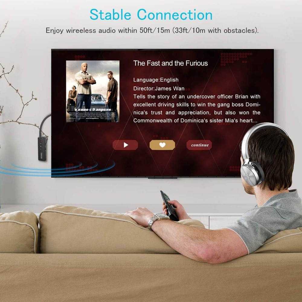 Compact Bluetooth 5.3 Wireless Adapter - 3-in-1 Solution for All Audio Devices