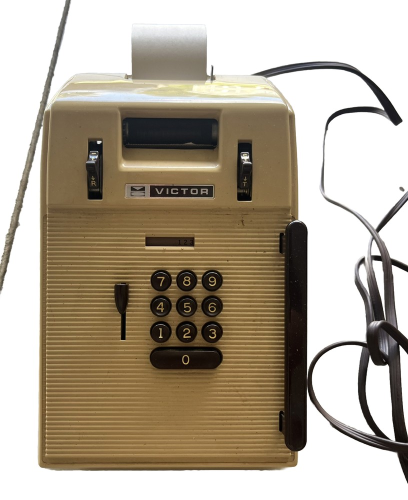 VTG Victor Adding Machine 215A Calculator Printer -Works!! Super Clean!!