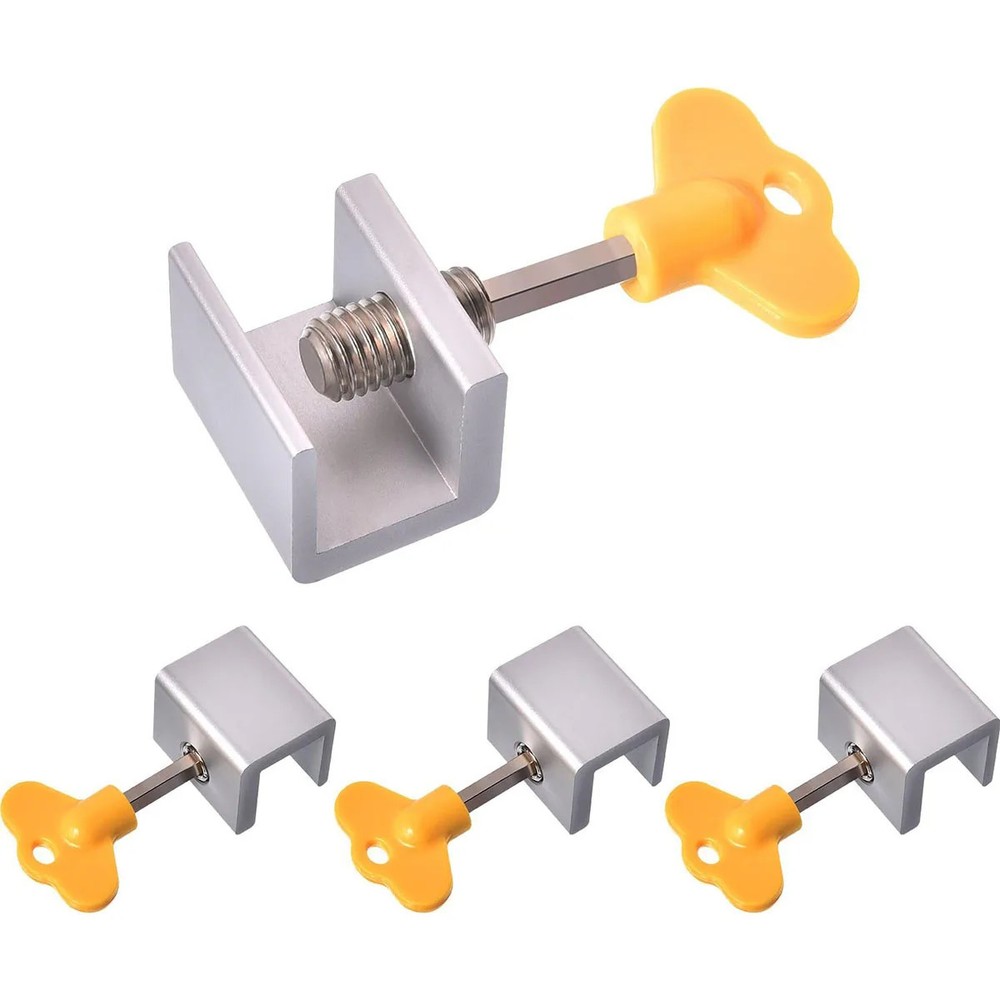 4pcs/set sliding window locks door security locks window security bars with key